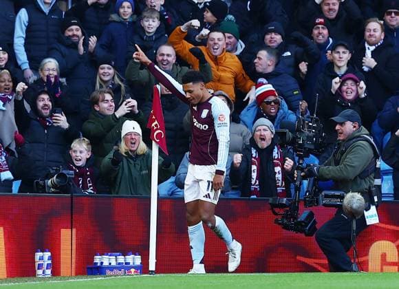 Ollie Watkins of Aston Villa celebrates scoring the opening goal Aston Villa v Nottingham Forest, Premier League, Football, Villa Park, Birmingham, UK - 03 Jan 2026Birmingham Villa Park United Kingdom EDITORIAL USE ONLY No use with unauthorised audio, video, data, fixture lists, club league logos or live services. Online in-match use limited to 120 images, no video emulation. No use in betting, games or single club league player publications. Copyright: xMattxWest Shutterstockx 16220496s