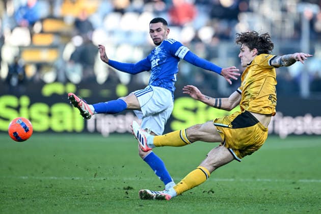Cm Como 03 01 2026 - campionato di calcio Serie A Como-Udinese foto Cristiano Mazzi Image nella foto: Lucas Da Cunha-Nicolo™ Zaniolo 