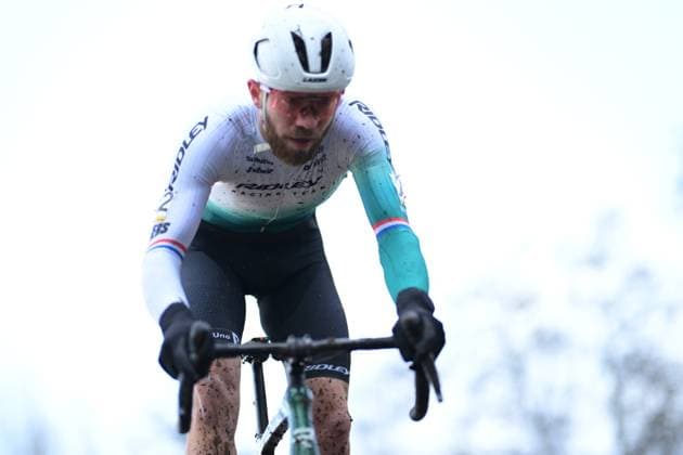 Dutch Joris Nieuwenhuis pictured in action during the men elite race at the cyclocross cycling event in Gullegem on Saturday 03 January 2026, stage 7 8 in the Superprestige cyclocross cycling competition DAVIDxPINTENS  x153281799x