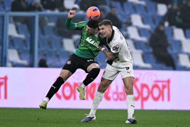 Db Reggio Emilia 03 01 2026 - campionato di calcio serie A Sassuolo-Parma foto Daniele Buffa Image nella foto: Tarik Muharemovic-Mateo Pellegrino 