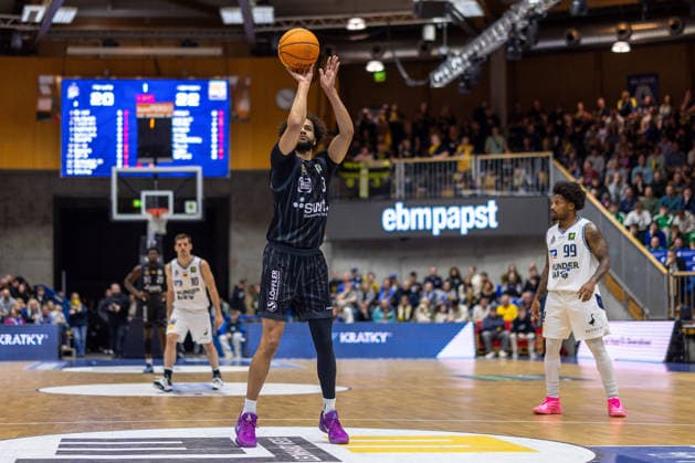 Miles Tention Tigers Tuebingen, 03 Vincent Shahid HAKRO Merlins Crailsheim, 99 GER, HAKRO Merlins Crailsheim vs Tigers Tuebingen, Basketball, BARMER 2 Bundesliga Bundesliga, Pro A, Season 2025 2026, 16 Matchday, 03 01 2026 GER, HAKRO Merlins Crailsheim vs Tigers Tuebingen, Basketball, BARMER 2 Bundesliga Bundesliga, Pro A, Season 2025 2026, 16 Matchday, 03 01 2026 Ilshofen Copyright: xEibner-Pressefoto ArdanxFuessmanx EP_AFN