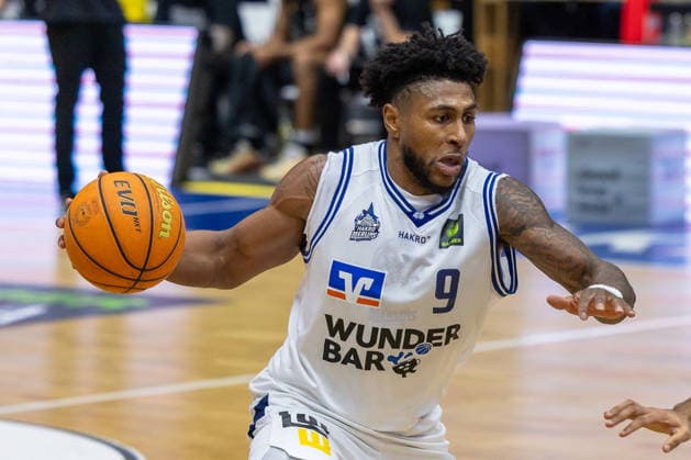 Anthony Gaines HAKRO Merlins Crailsheim, 09 GER, HAKRO Merlins Crailsheim vs Tigers Tuebingen, Basketball, BARMER 2 Bundesliga Bundesliga, Pro A, Season 2025 2026, 16 Matchday, 03 01 2026 GER, HAKRO Merlins Crailsheim vs Tigers Tuebingen, Basketball, BARMER 2 Bundesliga Bundesliga, Pro A, Season 2025 2026, 16 Matchday, 03 01 2026 Ilshofen Copyright: xEibner-Pressefoto ArdanxFuessmanx EP_AFN