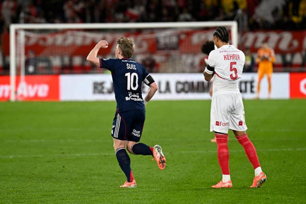 FOOTBALL : AS Monaco VS Olympique Lyonnais - Ligue 1 Mc™Donalds - 03 01 2026 Joy OL - But Pavel Sulc- Ligue 1 McDonald™s match between AS Monaco and Olympique Lyonnais on January 03, 2026 at the Louis II Stadium in Monaco. MonacoMonaco  Copyright: xWilliamxCannarellax