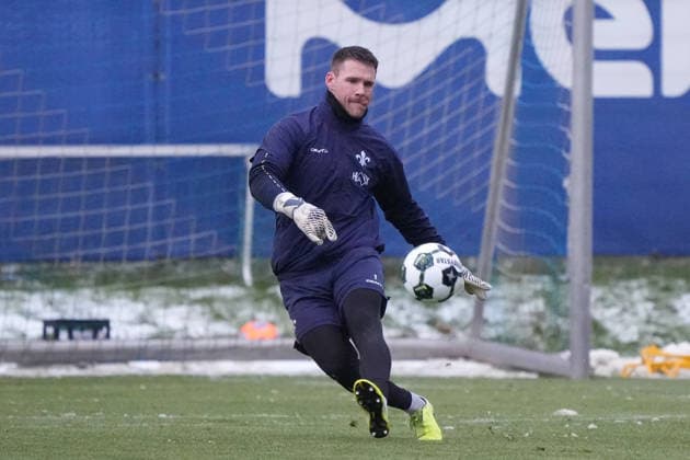 Goalkeeper Marcel Schuhen SV Darmstadt 98 03 01 2026 2 Bundesliga, season 25 26 SV Darmstadt 98 training kick-off, Stadion am Boellenfalltor, emonline, emspor,