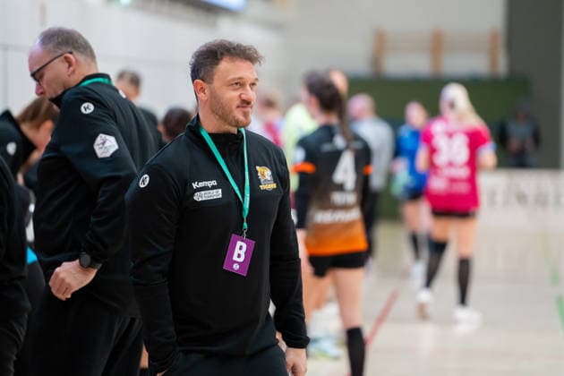 Handball I Women I Season 2025 2026 I 2 Bundesliga I 12 Matchday I VfL Waiblingen Rostocker HC I 03 01 2026 Michael Stettner Coach, VfL Waiblingen Tigers satisfied Waiblingen Rundsporthalle Baden Württemberg Germany Copyright: xLobeca MaxxPetershansx