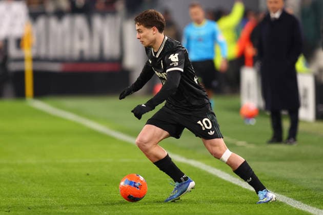 Kenan Yildiz (Juventus Fc) controls the ball, Serie A, Juventus FC v US Lecce , Allianz Stadium, January 3, 2026, Turin, Italy.
