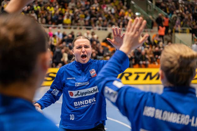 Borussia Dortmund GER vs HSG Blomberg Lippe GER , Handball, 1 Handball Bundesliga Frauen, 11 Spieltag, 3 1 2026, Saision 2025 2026, Dortmund Maxi Muehlner HSG Blomberg Lippe, 10 beim Aufwaermen Dortmund Sporthalle Wellinghofen Germany