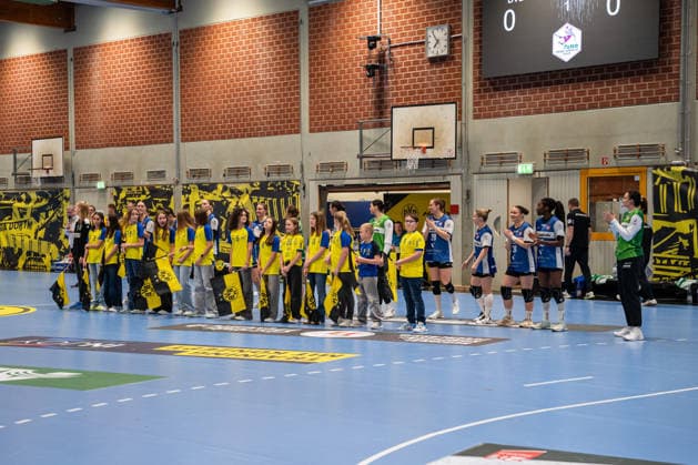 Borussia Dortmund GER vs HSG Blomberg Lippe GER , Handball, 1 Handball Bundesliga Women, 11 Matchday, 3 1 2026, Season 2025 2026, Dortmund The players of HSG Blomberg Lippe GER during the warm-up Dortmund Sporthalle Wellinghofen Germany