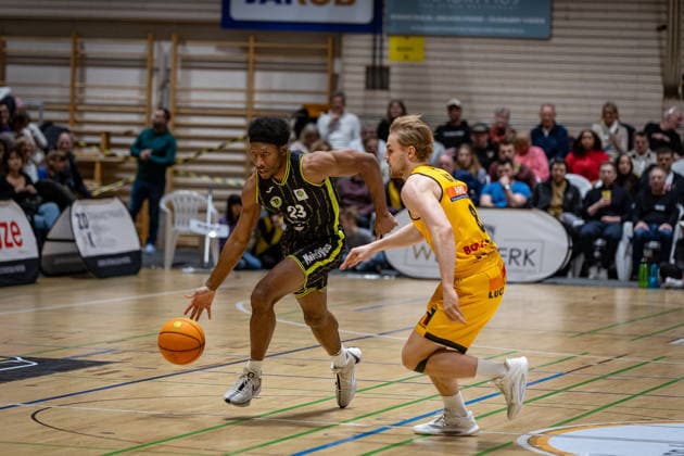 KeVaughn Allen BBC Bayreuth, 23 Lucas Mayer Bozic Estriche Knights Kirchheim, 08 GER, Bozic Estriche Knights Kirchheim vs BBC Bayreuth, BARMER 2 Basketball Bundesliga, 16 Matchday, Season 2025 2026, 03 01 2026 GER, Bozic Estriche Knights Kirchheim vs BBC Bayreuth, BARMER 2 Basketball Bundesliga, 16 Matchday, Season 2025 2026, 03 01 2026 Kirchheim an der Teck Copyright: xEibner-Pressefoto NinaxSanderx EP_NSR