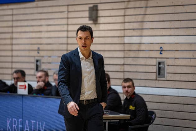 Lukas Hofer BBC Bayreuth, Headcoach GER, Bozic Estriche Knights Kirchheim vs BBC Bayreuth, BARMER 2 Basketball Bundesliga, Matchday 16, Season 2025 2026, 03 01 2026 GER, Bozic Estriche Knights Kirchheim vs BBC Bayreuth, BARMER 2 Basketball Bundesliga, Matchday 16, Season 2025 2026, 03 01 2026 Kirchheim an der Teck Copyright: xEibner-Pressefoto NinaxSanderx EP_NSR