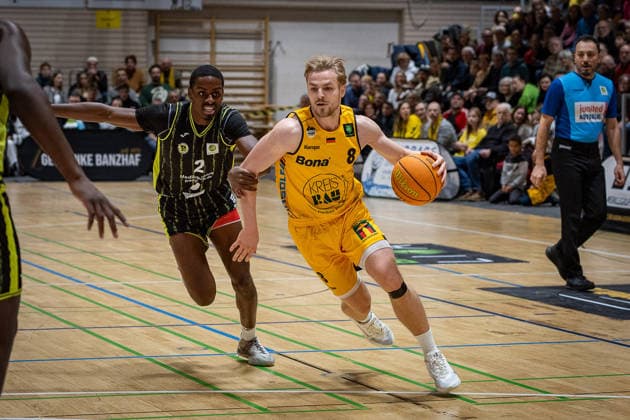 Tehree Johnathan Horn BBC Bayreuth, 02 Lucas Mayer Bozic Estriche Knights Kirchheim, 08 GER, Bozic Estriche Knights Kirchheim vs BBC Bayreuth, BARMER 2 Basketball Bundesliga, 16 Matchday, Season 2025 2026, 03 01 2026 GER, Bozic Estriche Knights Kirchheim vs BBC Bayreuth, BARMER 2 Basketball Bundesliga, 16 Matchday, Season 2025 2026, 03 01 2026 Kirchheim an der Teck Copyright: xEibner-Pressefoto NinaxSanderx EP_NSR