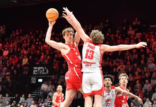 03 01 2026 Basketball Season 2025 2026 2 Bundesliga Pro A 16 Matchday Nuremberg Falcons Basketball Club NBC Rhein Stars Cologne OGo xogox Tom Stoiber 28, Nuremberg Falcons BC NBC Adam John Paige 13, Rhein Stars Cologne