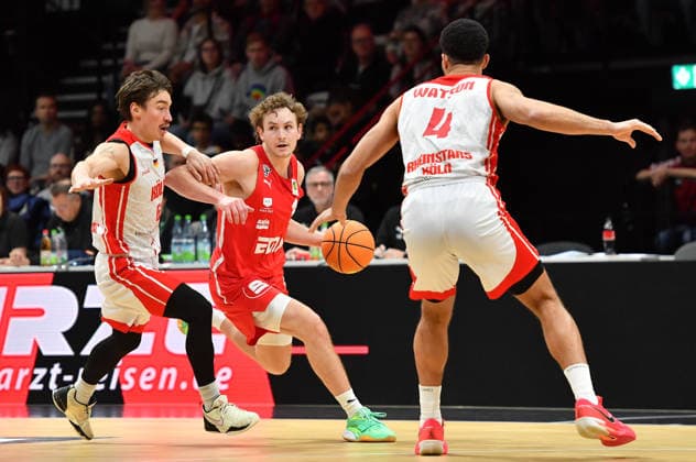 03 01 2026 Basketball Season 2025 2026 2 Bundesliga Pro A 16 Matchday Nuremberg Falcons Basketball Club NBC Rhein Stars Köln OGo xogox Jasper Günther 6, Rhein Stars Köln Cartee Dean Whitt 2, Nuremberg Falcons BC NBC
