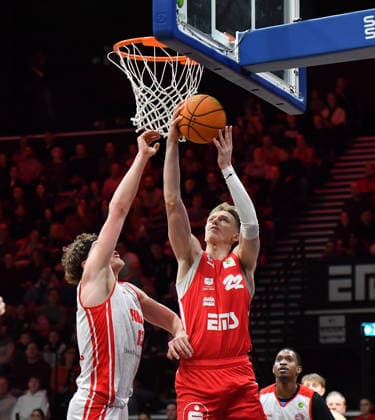 03 01 2026 Basketball Season 2025 2026 2 Bundesliga Pro A 16 Matchday Nuremberg Falcons Basketball Club NBC Rhein Stars Cologne OGo xogox Adam John Paige 13, Rhein Stars Cologne Trevor James Baskin 22, Nuremberg Falcons BC NBC