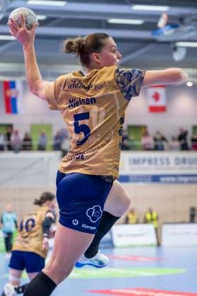 Handball Bundesliga Women, Season 2025 2026 SV Union Halle Neustadt vs Buxtehuder SV Halle, Germany 03 January 2026 In the picture Maj Nielsen Buxtehude Halle Saale SWH Arena Sachsen Anhalt Germany