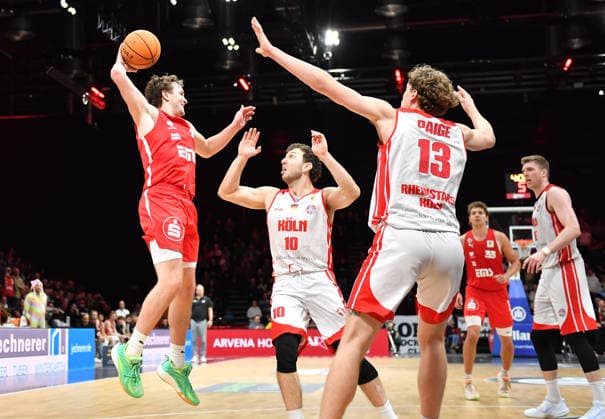 03 01 2026 Basketball Season 2025 2026 2 Bundesliga Pro A 16 Matchday Nuremberg Falcons Basketball Club NBC Rhein Stars Köln OGo xogox Cartee Dean Whitt 2, Nuremberg Falcons BC NBC Haris Hujic 10, Rhein Stars Köln