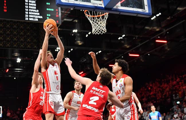 03 01 2026 Basketball Season 2025 2026 2 Bundesliga Pro A 16 Matchday Nuremberg Falcons Basketball Club NBC Rhein Stars Cologne OGo xogox Nelson Okafor 21, Nuremberg Falcons BC NBC Adam John Paige 13, Rhein Stars Cologne Cartee Dean Whitt 2, Nuremberg Falcons BC NBC