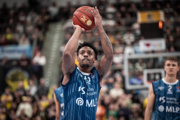 Eric Reed Jr MLP Academics Heidelberg, 43 GER, MHP Riesen Ludwigsburg MLP Academics Heidelberg, easycredit BBL, Basketball, Bundesliga, Matchday 14, Season 2025 2026, 03 01 2026 GER, MHP Riesen Ludwigsburg MLP Academics Heidelberg, easycredit BBL, Basketball, Bundesliga, Matchday 14, Season 2025 2026, 03 01 2026 Ludwigsburg Copyright: xSandyxDinkelackerx EP_SDR