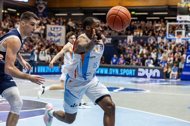 GER, easy Credit Basketball Bundesliga, Syntainics MBC Science City Jena 03 01 2026, Stadthalle, Weißenfels, GER, easy Credit Basketball Bundesliga, Syntainics MBC Science City Jena Naz Bohannon Science City Jena, 15 Â Photo Alexander Trienitz Weißenfels Stadthalle Sachsen Anhalt Germany