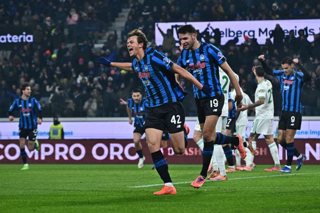 January 3, 2026, Bergamo, Lombardia: Atalanta s Giorgio Scalvini celebrates after goal 1-0 during the Italian Serie A soccer match Atalanta BC vs AS Roma at the New Balance Arena in Bergamo, Italy, 3 January 2026..ANSA MICHELE MARAVIGLIA. Soccer: Serie A; Atalanta-Roma  - ZUMAa110 20260103_zaf_a110_063 Copyright: xMichelexMaravigliax