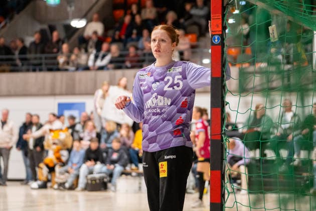 Handball I Women I Season 2025 2026 I 2 Bundesliga I 12 Matchday I VfL Waiblingen Rostocker HC I 03 01 2026 Ylva Elin Tants 25, Rostocker HC in goal Waiblingen Rundsporthalle Baden Württemberg Germany Copyright: xLobeca MaxxPetershansx