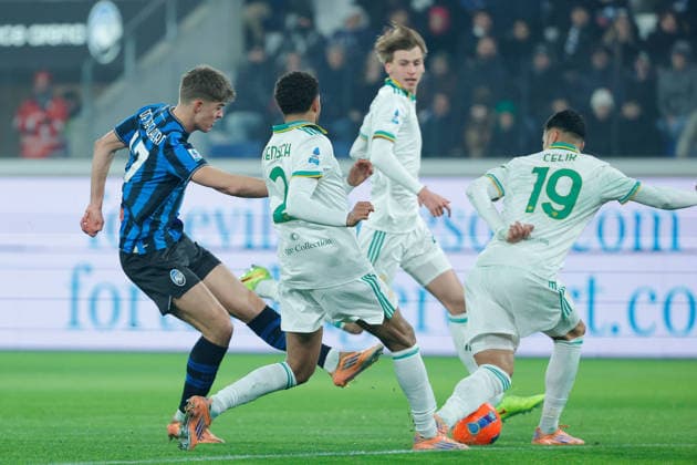 Foto IPP Emanuele Pennacchio Bergamo 03 01 2026 Campionato Calcio Serie A 2025-2026 Atalanta BC - AS Roma Nella foto Charles De Ketelaere of Atalanta BC shoots at goal italyphotopress world copyright Bergamo italy Italia ITALY  Copyright: xR4924_italyphotopressx