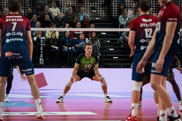 Volleyball I Men I Season 2025 2026 I Bundesliga I SVG Lüneburg Barock Volleys MTV Ludwigsburg I 03 01 2026 Jeffrey Klok 20, Barock Volleys MTV Ludwigsburg in reception Copyright: xLobeca Bjorn-OlexKehmx