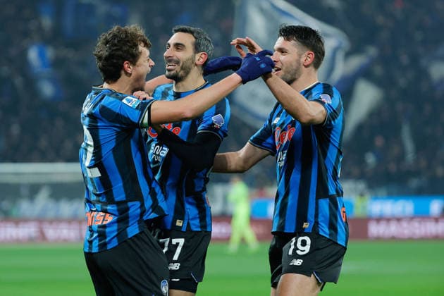 Foto IPP Emanuele Pennacchio Bergamo 03 01 2026 Campionato Calcio Serie A 2025-2026 Atalanta BC - AS Roma Nella foto Giorgio Scalvini of Atalanta BC celebrates after scoring goal for 1-0 italyphotopress world copyright Bergamo italy Italia ITALY  Copyright: xR4924_italyphotopressx