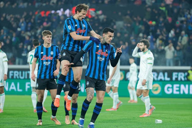 Gianluca Smack of Atalanta BC celebrates after scoring goal for 2-0 then cancelled by the VAR during the match of 18th day of the Serie A Championship between Atalanta BC - AS Roma at the New Balance Arena on 3 January 2026 in Bergamo, BG.  Copyright: xEmanuelexPennacchio IPAxSportx xipa-agency.netx xx IPA_69656563 IPA_Agency_IPA69656563