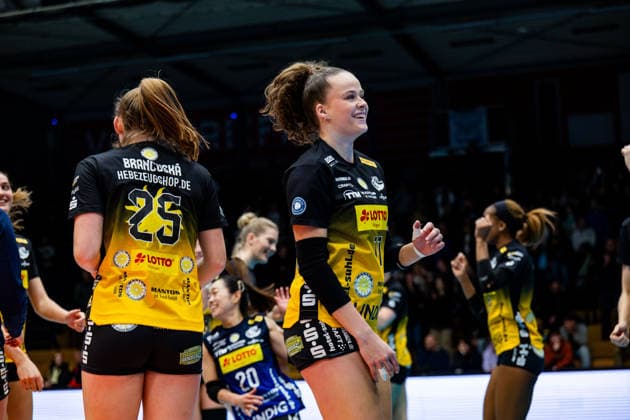 03 01 2026, GER, Volleyball, Women, 1 BL, Main round, Season 25 26, VfB 91 Suhl Lotto Thueringen Schwarz Weiss Erfurt VfB 91 Suhl Lotto Thueringen wins the Thuringia derby against Schwarz Weiss Erfurt in Eisenach, in the picture you can see Laura Berger VfB 91 Suhl Lotto Thueringen 99817 Eisenach Werner Assmann Halle Am Sportp Thüringen Germany