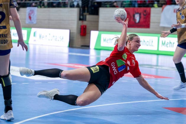 Handball Bundesliga Women, Season 2025 2026 SV Union Halle Neustadt vs Buxtehuder SV Halle, Germany 03 January 2026 In the picture Lea Gruber Halle Halle Saale SWH Arena Sachsen Anhalt Germany