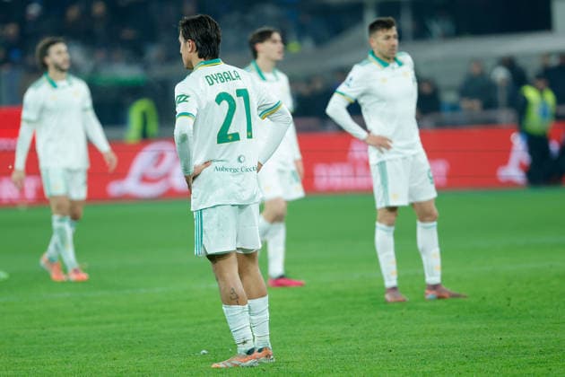 Paulo Dybala of AS Roma shows his disappointment during the match of 18th day of the Serie A Championship between Atalanta BC - AS Roma at the New Balance Arena on 3 January 2026 in Bergamo, BG.  Copyright: xEmanuelexPennacchio IPAxSportx xipa-agency.netx xx IPA_69658147 IPA_Agency_IPA69658147