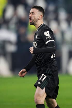 Juventus FC v US Lecce - Serie A Edon Zhegrova of Juventus FC celebrates during the Serie A football match between Juventus FC and US Lecce. Turin Italy Copyright: xNicolòxCampox