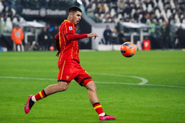 Juventus FC v US Lecce - Serie A Danilo Veiga of US Lecce kicks the ball during the Serie A football match between Juventus FC and US Lecce. Turin Italy Copyright: xNicolòxCampox