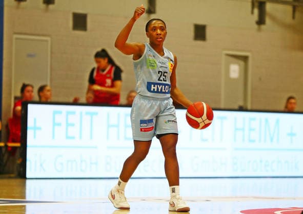 DBBL Cup quarter-finals, 03 01 2026, Sporthalle West in Dillingen Saarland , Saarlouis Royals vs Herne TC 67 54 emspor v l n r Martha Ann Burse Saarlouis MT