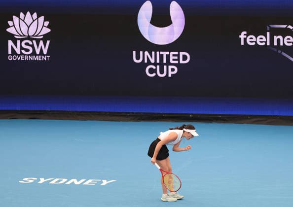 January 4, 2026, Sydney, New South Wales, Australia: EVA LYS of Germany during the match against S. Lamens of Netherlands in the single match group F during the United Cup at Ken Rosewall Arena, Sydney, Australia. Sydney Australia - ZUMAc278 20260104_zsp_c278_009 Copyright: xMarcinxCholewinskix