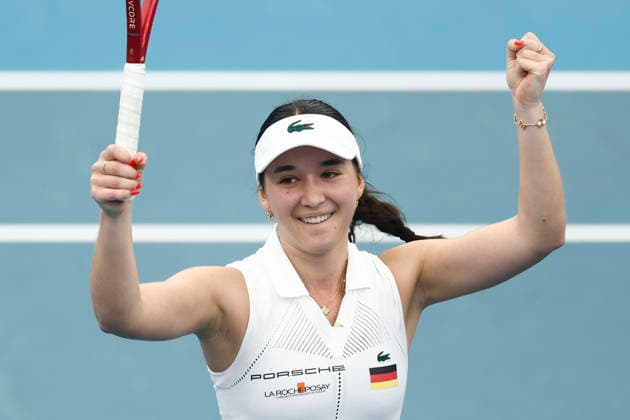 TENNIS UNITED CUP SYDNEY, Eva Lys of Team Germany celebrates a point in her Group F singles match against Suzan Lamens of Team Netherlands during day three of the 2026 United Cup at Ken Rosewall Arena in Sydney, Sunday, January 4, 2026. ( NO ARCHIVING, EDITORIAL USE ONLY SYDNEY NEW SOUTH WALES AUSTRALIA  Copyright: xMARKxEVANSx 20260104192738976084