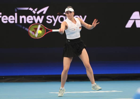 January 4, 2026, Sydney, New South Wales, Australia: EVA LYS of Germany during the match against S. Lamens of Netherlands in the single match group F during the United Cup at Ken Rosewall Arena, Sydney, Australia. Sydney Australia - ZUMAc278 20260104_zsp_c278_024 Copyright: xMarcinxCholewinskix