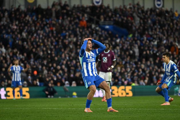 Brighton and Hove Albion v Burnley, Premier League Brighton And Hove Albion forward Charalampos Kostoulas showing anguish (19) during the Premier League match between Brighton and Hove Albion and Burnley at the American Express Stadium, Brighton and Hove, UK on 3 January 2026. Brighton and Hove American Express Stadium East Sussex UK Editorial use only DataCo restrictions apply See www.football-dataco.com , Copyright: xPaulxBockingx PSI-23518-0062