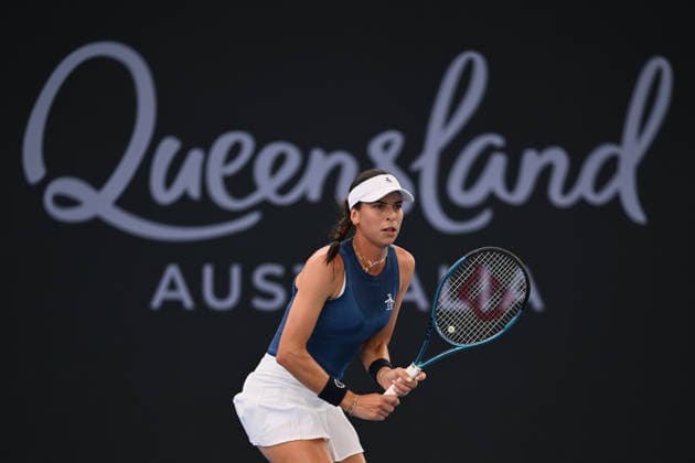 TENNIS BRISBANE INTERNATIONAL, Ajla Tomljanovic of Australia in action during day 1 of the Brisbane International tennis tournament at Pat Rafter Arena in Brisbane, Sunday, January 4, 2026. ( NO ARCHIVING, EDITORIAL USE ONLY BRISBANE QUEENSLAND AUSTRALIA  Copyright: xZAINxMOHAMMEDx 20260104110913746077
