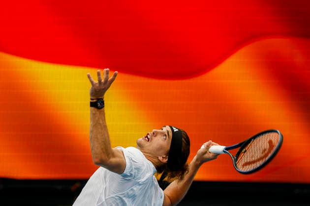 TENNIS UNITED CUP SYDNEY, Alexander Zverev of team Germany warms up ahead of his Group F singles match against Tallon Griekspoor of Team Netherlands in his Group F singles match against Alexander Zverev of team Germanyduring day three of the 2026 United Cup at Ken Rosewall Arena in Sydney, Sunday, January 4, 2026. ( NO ARCHIVING, EDITORIAL USE ONLY SYDNEY NEW SOUTH WALES AUSTRALIA  Copyright: xMARKxEVANSx 20260104133356577241