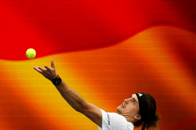 TENNIS UNITED CUP SYDNEY, Alexander Zverev of team Germany warms up ahead of his Group F singles match against Tallon Griekspoor of Team Netherlands in his Group F singles match against Alexander Zverev of team Germanyduring day three of the 2026 United Cup at Ken Rosewall Arena in Sydney, Sunday, January 4, 2026. ( NO ARCHIVING, EDITORIAL USE ONLY SYDNEY NEW SOUTH WALES AUSTRALIA  Copyright: xMARKxEVANSx 20260104155220758059