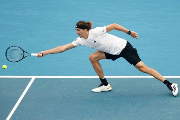 TENNIS UNITED CUP SYDNEY, Alexander Zverev of team Germany plays a forehand in his Group F singles match against Tallon Griekspoor of Team Netherlands during day three of the 2026 United Cup at Ken Rosewall Arena in Sydney, Sunday, January 4, 2026. ( NO ARCHIVING, EDITORIAL USE ONLY SYDNEY NEW SOUTH WALES AUSTRALIA  Copyright: xMARKxEVANSx 20260104157298746236
