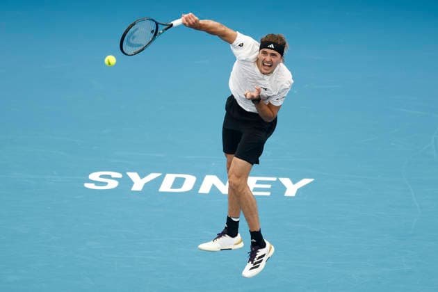 TENNIS UNITED CUP SYDNEY, Alexander Zverev of team Germany serves in his Group F singles match against Tallon Griekspoor of Team Netherlands during day three of the 2026 United Cup at Ken Rosewall Arena in Sydney, Sunday, January 4, 2026. ( NO ARCHIVING, EDITORIAL USE ONLY SYDNEY NEW SOUTH WALES AUSTRALIA  Copyright: xMARKxEVANSx 20260104199442765527