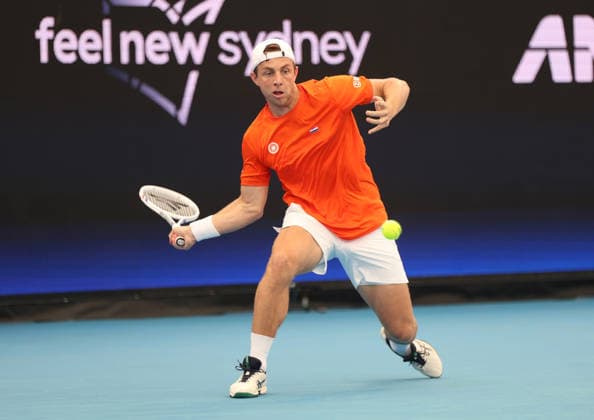 January 4, 2026, Sydney, New South Wales, Australia: TALLON GRIEKSPOOR of Netherlands during the match against A. Zverev of Germany in the single match group F during the United Cup at Ken Rosewall Arena, Sydney, Australia. Sydney Australia - ZUMAc278 20260104_zsp_c278_038 Copyright: xMarcinxCholewinskix