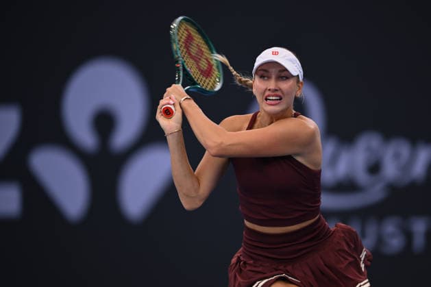 TENNIS BRISBANE INTERNATIONAL, Anastasia Potapova of Austria in action during day 1 of the Brisbane International tennis tournament at Pat Rafter Arena in Brisbane, Sunday, January 4, 2026. ( NO ARCHIVING, EDITORIAL USE ONLY BRISBANE QUEENSLAND AUSTRALIA  Copyright: xZAINxMOHAMMEDx 20260104163599543850