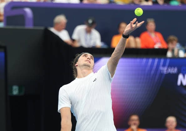 January 4, 2026, Sydney, New South Wales, Australia: ALEXANDER ZVEREV of Germany during the match against T. Griekspoor of Netherlands in the single match group F during the United Cup at Ken Rosewall Arena, Sydney, Australia. Sydney Australia - ZUMAc278 20260104_zsp_c278_054 Copyright: xMarcinxCholewinskix