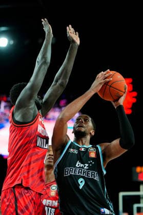 NBL BREAKERS WILDCATS, Breakers forward Rob Baker during the NBL Round 15 match between the New Zealand Breakers and Perth Wildcats at Spark Arena in Auckland, New Zealand, Sunday, January 4, 2026. ( NO ARCHIVING, EDITORIAL USE ONLY AUCKLAND NEW ZEALAND  Copyright: xBlakexArmstrongx 20260104169173493470