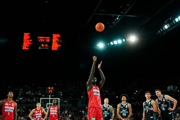 NBL BREAKERS WILDCATS, Perth Wildcats centre Jo Lual-Acuil Junior during the NBL Round 15 NBL match between the New Zealand Breakers and Perth Wildcats at Spark Arena in Auckland, New Zealand, Sunday, January 4, 2026. ( NO ARCHIVING, EDITORIAL USE ONLY AUCKLAND NEW ZEALAND  Copyright: xBlakexArmstrongx 20260104125959026138