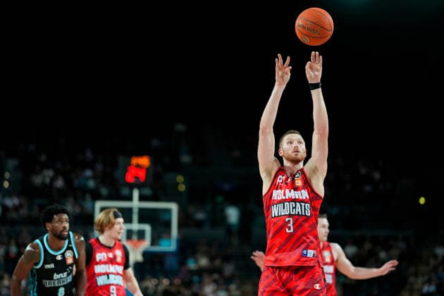 NBL BREAKERS WILDCATS, Perth Wildcats guard Dylan Windler during the NBL Round 15 NBL match between the New Zealand Breakers and Perth Wildcats at Spark Arena in Auckland, New Zealand, Sunday, January 4, 2026. ( NO ARCHIVING, EDITORIAL USE ONLY AUCKLAND NEW ZEALAND  Copyright: xBlakexArmstrongx 20260104129754028636